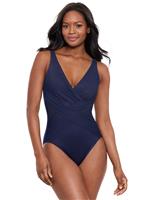 Crossover Mesh Non-Wired Soft Cup Extra Firm Tummy Control Swimsuit