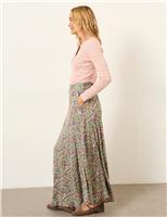 Ditsy Floral Midi A-Line Skirt