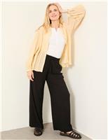 Drawstring Wide Leg Palazzo Trousers