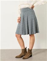 Cotton Rich Floral Mini A-Line Skirt