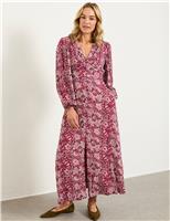 Floral V-Neck Midi Tea Dress