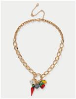 Chilli Multi Charm Chain Necklace