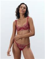 Amarosa Floral Embroidered Thong