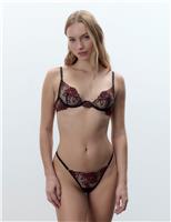 Malina Embroidered Wired Plunge Bra (B-DD)