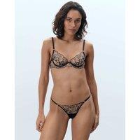 Bluebella Rosalie Embroidered Wired Plunge Bra (B-DD) Black