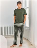 Cotton Rich Striped Pyjama Set