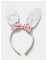 Easter gingham bow bunny ears