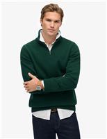 Pure Cotton Half Zip Jumper