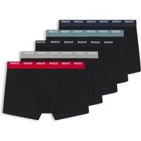 Hugo 5 Pack Cotton Rich Trunks Black