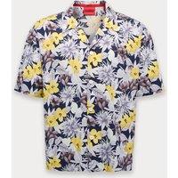 Hugo Floral Short Sleeve Shirt White Mix