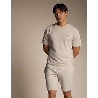 Hugo Austin Embroidered-Logo Pyjama T-Shirt Beige