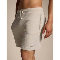 Hugo Austin Embroidered Logo Pyjama Shorts Beige