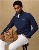 Pure Cotton Long Sleeve Polo Shirt