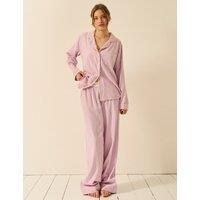 Stripe & Stare Striped Pyjama Top Purple Mix