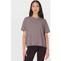 Sweaty Betty Soft Flow Studio Crew Neck Relaxed T-Shirt Light Brown