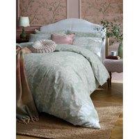 Laura Ashley Tatton Pure Cotton Sateen Bedding Set Light Green