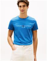 Tommy Hilfiger Pure Cotton Logo Graphic T-Shirt Blue
