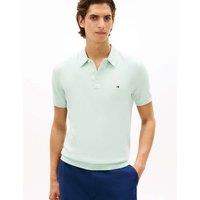 Tommy Hilfiger Pure Cotton Knitted Polo Shirt Light Green