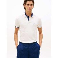 Tommy Hilfiger Cotton Rich Tipped Polo Shirt Ivory