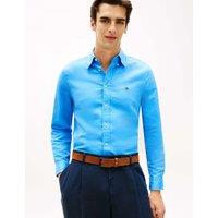 Tommy Hilfiger Regular Fit Linen Blend Shirt Blue
