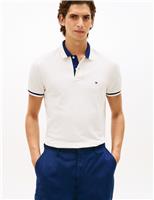 Tommy Hilfiger Cotton Rich Tipped Polo Shirt Brown