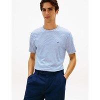 Tommy Hilfiger Pure Cotton Striped T-Shirt Blue Mix