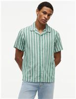 Regular Fit Cotton Linen Blend Shirt