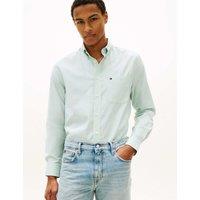 Tommy Hilfiger Slim Fit Cotton Rich Oxford Shirt Light Green