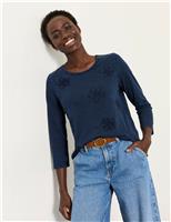 Pure Cotton Floral Embroidered Top