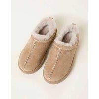 FatFace Faux Fur Lined Mule Slippers Stone