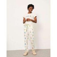 FatFace Pure Cotton Frog Pyjama Top Ivory Mix