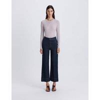 SABA Cotton Rich Wide Leg Ankle Grazer Jeans Blue