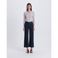 SABA Cotton Rich Wide Leg Ankle Grazer Jeans Blue