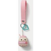 M&S Squishmallows Amelie Strawberry Milkshake Keyring Pink