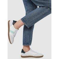 Jones Bootmaker Leather Lace Up Trainers Green Mix