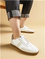 Leather Lace Up Trainers