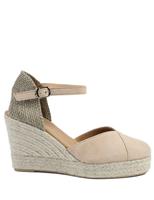 Suede Ankle Strap Wedge Espadrilles
