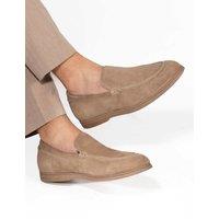 Jones Bootmaker Suede Slip On Loafers Sand
