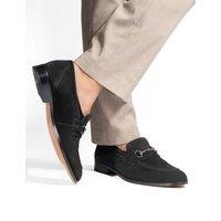 Jones Bootmaker Suede Slip On Loafers Black