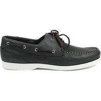 Jones Bootmaker Wide Fit Leather Lace Up Boat Shoes Navy