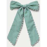 M&S Back To School Scallop Bow Green