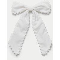 M&S Back To School Scallop Bow White