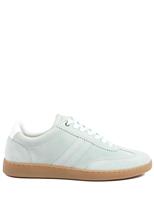 Jones Bootmaker Suede Lace Up Trainers Mint