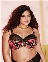 Morgan Floral Lace Wired Full Cup Bra (DD-KK)