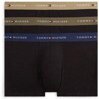 Tommy Hilfiger 3 Pack Signature Cotton Rich Trunks Green Mix