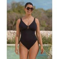 Fantasie Merissa Ruched Non Wired Plunge Swimsuit Black
