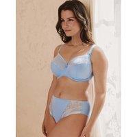Fantasie Illusion Lace Trim Wired Side Support Bra D-J Light Blue