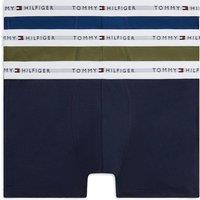 Tommy Hilfiger 3 Pack Signature Cotton Rich Trunks Green Mix