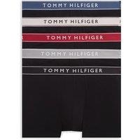 Tommy Hilfiger 5 Pack Cotton Rich Logo Waistband Trunks Black Mix