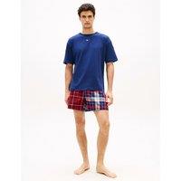 Tommy Hilfiger Heritage Pure Cotton Checked Pyjama Set Navy Mix